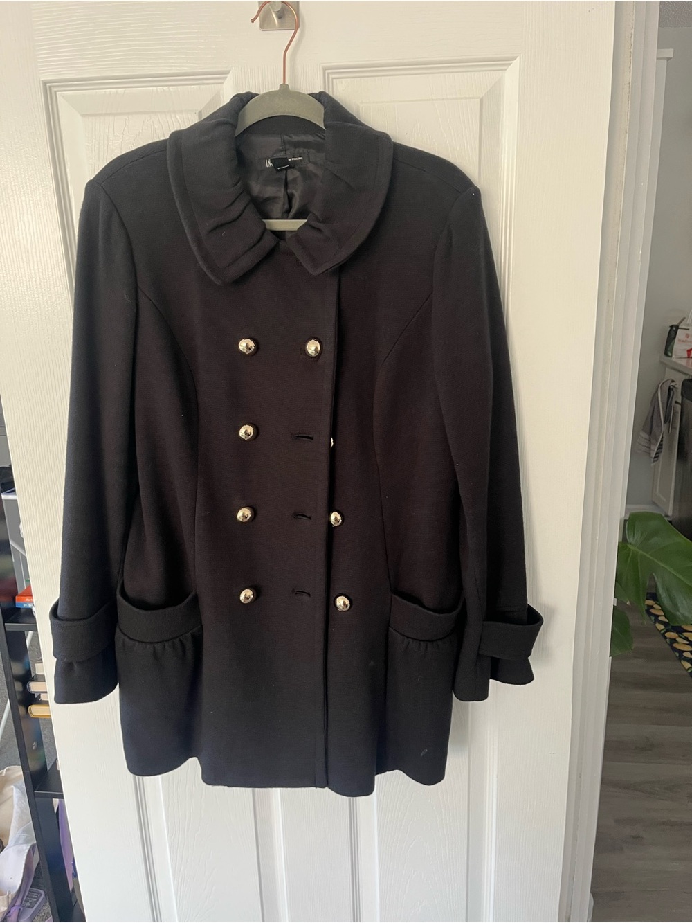 Black button down jacket